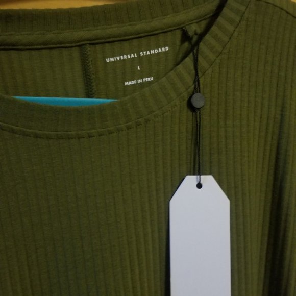 NWT Universal Standard Lexi Rib Maxi Dress L Olive - Picture 4 of 4